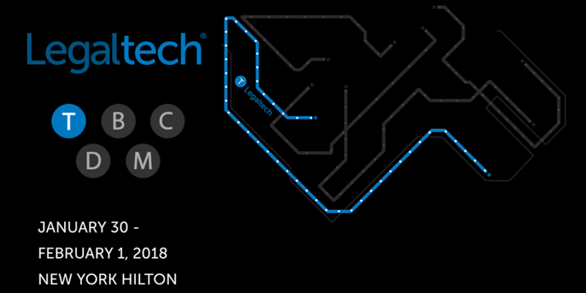 Legaltech 2018 Conference Graphic showing the train line