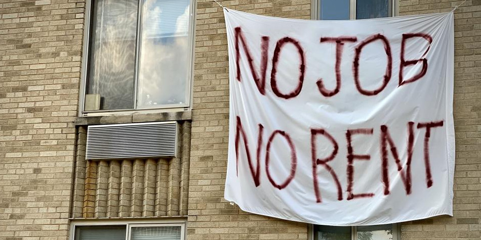 No Jobs No Rent Sign