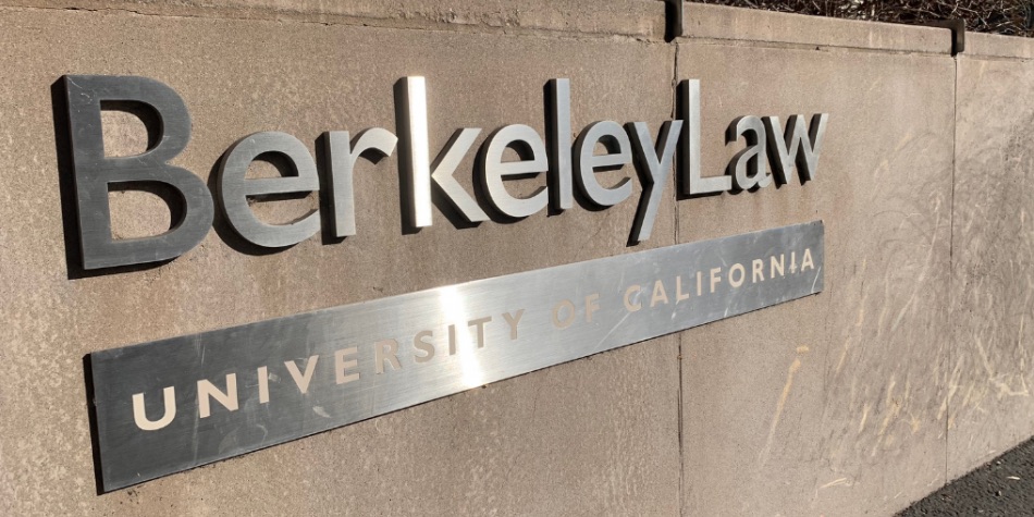 Berkeley Law University of California sign